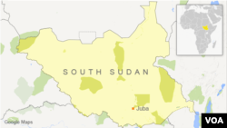 Map of South Sudan