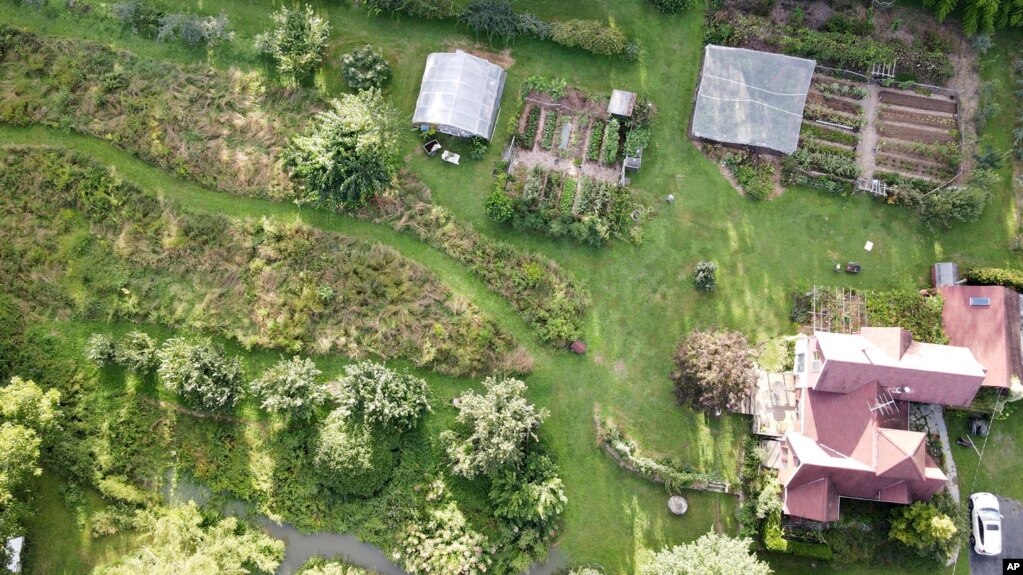 This undated photo shows the garden of writer Lee Reich in New Paltz, NY. A mixed garden of vegetables, flowers, herbs and fruits can please all the senses. (Lee Reich via AP)