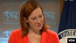 Jen Psaki, portavoz del Departamento de Estado. 