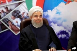 FILE - Iranian President Hassan Rouhani is shown in Tehran, Iran, April 14, 2017.