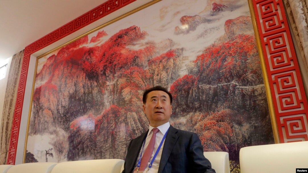 Wang Jianlin, chairman of Chinese property developer Dalian Wanda Group, sits in a meeting room as he arrives for the launch ceremony for the Qingdao Oriental Movie Metropolis on the outskirts of Qingdao September 22, 2013.