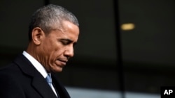 Presiden AS Barack Obama dalam sebuah acara di Boston (30/3). (AP/Susan Walsh)