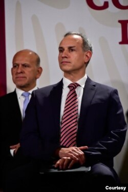 El subsecretario de Salud de México, Hugo López Gatell, durante una conferencia de prensa en Ciudad de México el 21 de abril de 2020.