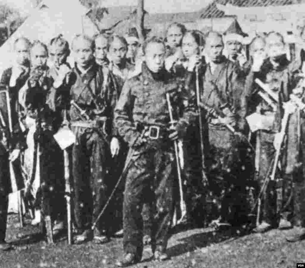 Yapon samuraylarının sonuncu məlum fotosu. Artıq o vaxt samurayların çoxu saçlarını kəsmişdi. 1868.