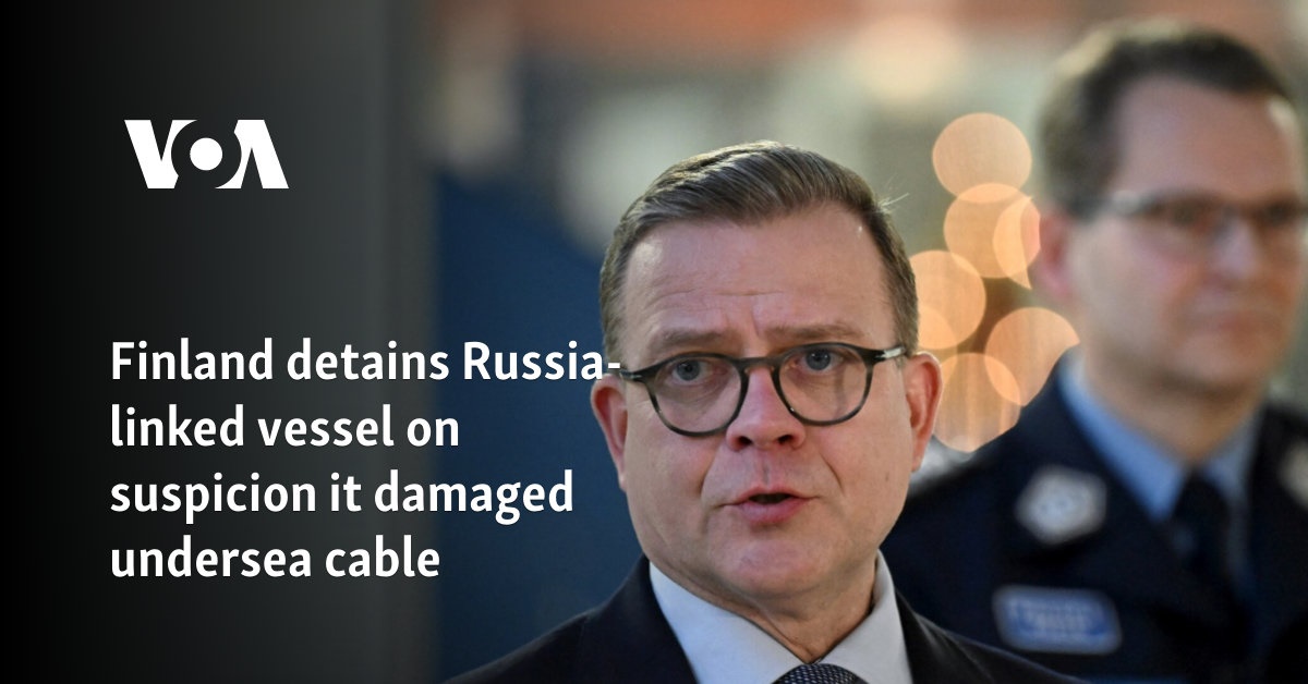 Finland detains Russia-linked vessel on suspicion it damaged undersea cable