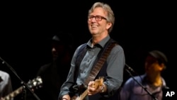 Eric Clapton, Crossroads Guitar Festival 2013, Madison Square Garden, New York. (Photo by Charles Sykes/Invision/AP)