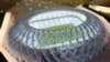 Une maquette du stade Al-Wakrah stadium présenté par le Qatar le 16 septembre 2010