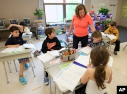 The Woodrow Wilson Foundation is looking for ways to make history lessons feel more relevant to young Americans. Pictured: File photo of second grade students at Moreland Hills Elementary School in Pepper Pike, Ohio.