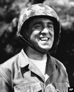 FILE - Jim Nabors is seen in character for his role of Gomer Pyle in this 1966 file photo.