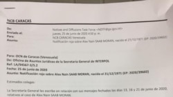 Caso Alex Saab: Nota da interpol