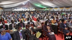 FILE - Some of the 588 Members of South Sudan's Parliament attend proceedings in Juba on August 2, 2021, after they sworn-in.