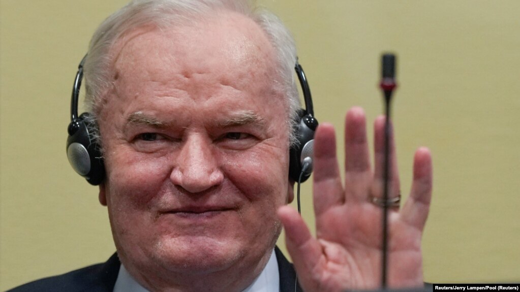 The Netherlands, Hague, Former Bosnian Serb military leader Ratko Mladic stands prior to the pronouncement of his appeal judgement at the UN International Residual Mechanism for Criminal Tribunals