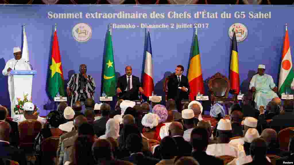 La cérémonie d`ouverture d`ouverture du sommet G5 Sahel à Bamako le 2 juillet. &nbsp;