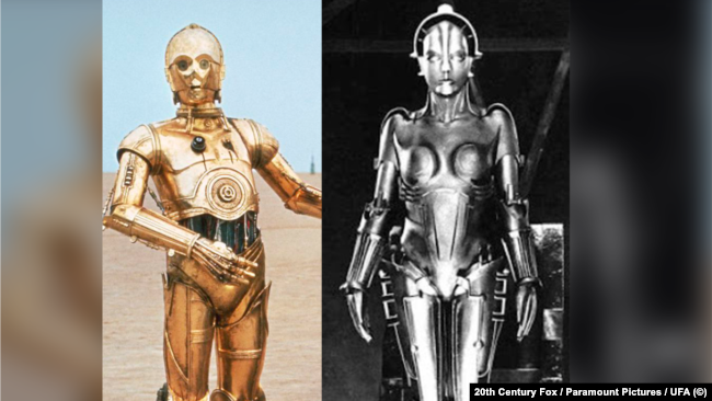 Образ С-3PO был создан на основе робота из фильма «Метрополис» 1927 года