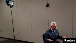 Roger Stone, longtime ally of U.S. President Donald Trump, speaks during an interview with Reuters in Washington, Jan. 31, 2019. 