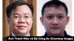 Tề Trí Dũng (trái), nguyên tổng giám đốc IPC, và Bùi Quang Huy, tổng giám đốc Công ty Nhật Cường, bị khởi tố và bắt tạm giam trong ngày 14/5. (Ảnh Thanh Niên và Bộ Công An)