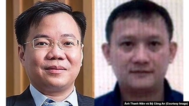 Tề Trí Dũng (trái), nguyên tổng giám đốc IPC, và Bùi Quang Huy, tổng giám đốc Công ty Nhật Cường, bị khởi tố và bắt tạm giam trong ngày 14/5. (Ảnh Thanh Niên và Bộ Công An)