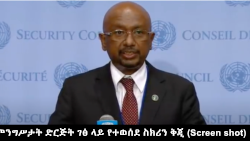 የኢትዮጵያ የውኃ መስኖና ኢነርጂ ሚኒስትር ዶ/ር ስለሺ በቀለ/የተባበሩት መንግሥታት ድርጅት ገፅ ላይ የተወሰደ ስክሪን ቅጂ