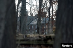 A Russian compound, which was ordered to be closed and vacated, is seen in Upper Brookville, Long Island, New York, Dec. 30, 2016.
