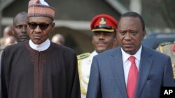 Shugaban Najeriya Muhammad Buhari da na Kenya Uhuru Kenyatta