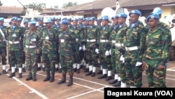 Des Casques bleus de l'ONU à Bangui, en septembre 2014.