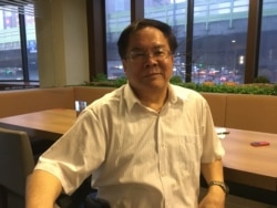 台湾国际战略学会理事长王昆义（美国之音 陈筠摄）