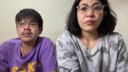Sutsawad Tanawan (R)Sarawut Tanawan (L) talk with VOA Thai via Skype on Jan 6, 2021.