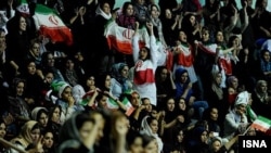 women are forbidden to enter stadium in Iran