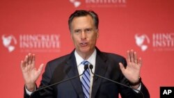 Mitt Romney , University of Utah, Salt Lake City, le 3 mars 2016.