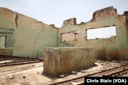 The ruins of a boys dormitory are pictured at the Government Secondary School in Chibok, Nigeria, March 25, 2016.