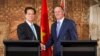 Vietnamese Prime Minister Nguyen Tan Dung, left, and New Zealand Prime Minister John Key shake hands after a signing of agreements at the Government House pavilion in Auckland, New Zealand, Thursday March 19, 2015.