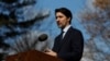 Le Premier ministre du Canada, Justin Trudeau, lors d'une conférence de presse sur le coronavirus à Rideau Cottage, Ottawa, Ontario, Canada, 13 mars 2020. (Reuters/Blair Gable)