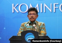 Menteri Komunikasi dan Informatika Johnny G Plate. (Foto: Courtesy/Kemenkominfo)
