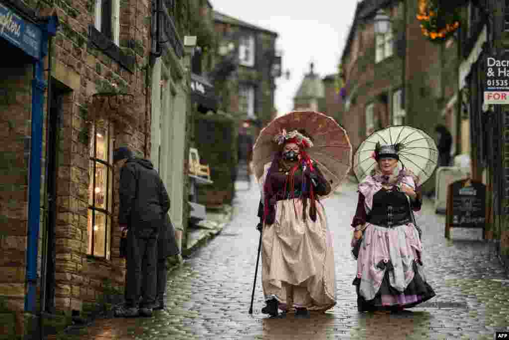 Steampunk enthusiasts attend the sixth annual Haworth Steampunk Weekend in Haworth, northern England.