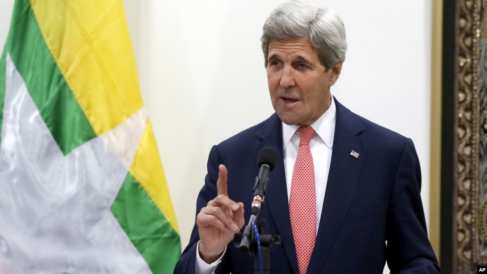 အေမရိကန္ ႏိုင္ငံျခားေရးဝန္ႀကီး John Kerry ၂၀၁၆ ျမန္မာျပည္ခရီးစဥ္ သတင္းဓာတ္ပံု။