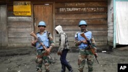 Des soldats de la Monusco à Goma, RDC, novembre 2012. Image : AP