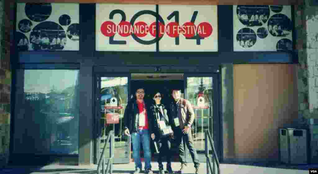Tim liputan VOA Indonesia di Festival Film Sundance di Park City, Utah, AS.