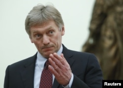 FILE - Kremlin spokesman Dmitry Peskov is pictured at the Kremlin in Moscow, March 26, 2018.