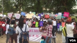 Manifestation contre la criminalisation de l'avortement, Luanda, le 18 mars 2017 