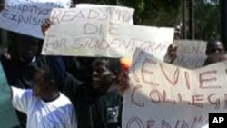 FILE: Some teachers staging a peaceful protest over salaries and conditions of service.