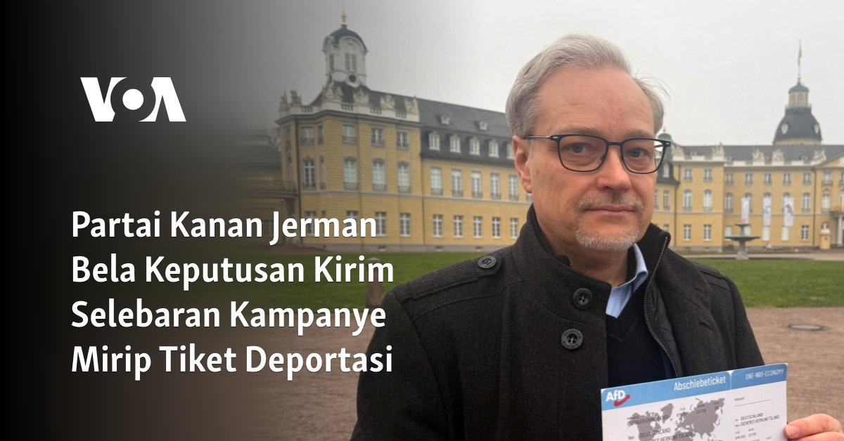 Partai Kanan Jerman Bela Keputusan Kirim Selebaran Kampanye Mirip Tiket Deportasi