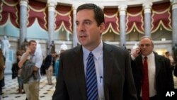 House Intelligence Committee Chairman Devin Nunes, R-Calif. walks through Statuary Hall on Capitol Hill in Washington, March 24, 2017.