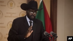Salva Kiir Mayardit, the President of the government of southern Sudan, Feb 8, 2011 (file photo)
