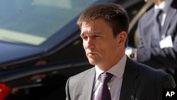 FILE - Ukrainian Foreign Minister Pavlo Klimkin