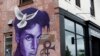 Un graffiti en l’honneur de Prince tagué sur un immeuble à Minneapolis, 28 aout 2016