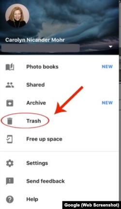 Google Photos Trash