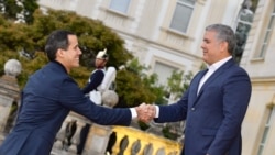 El presidente de Colombia, Iván Duque, recibió en Bogotá al presidente interino de Venezuela, Juan Guaidó, el 19 de enero de 2020.