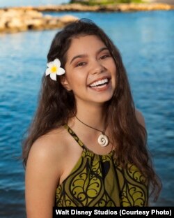 Following a worldwide search to cast Moana's title character, 14-year-old Native Hawaiian newcomer Auli’i Cravalho was chosen to play the role of the spirited and fearless teenager