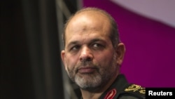 FILE - Interior Minister Ahmad Vahidi, pictured in February 2011 when he was defense minister, was one of seven Iranian officials targeted Oct. 6, 2022, with U.S. sanctions in connection with the suppression of protests following the death of a young woman in police custody. 