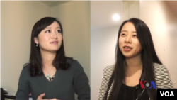 矽谷創業的兩名華裔女性郭小可(左）和張璐（右）。（視頻截圖）